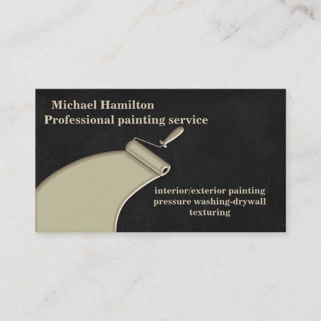 Professional elegant modern painting service business card (Front)