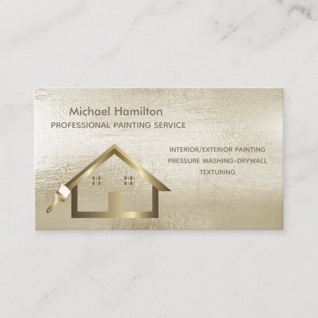 Professional elegant modern painting service business card (Front)