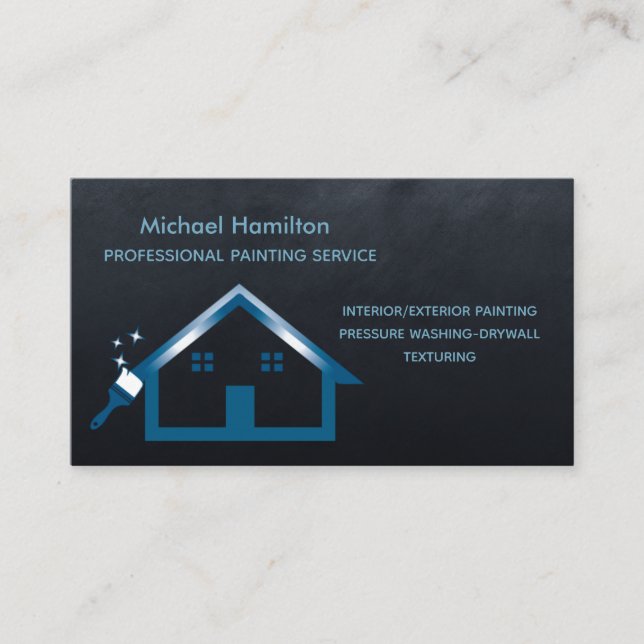 Professional elegant modern painting service business card (Front)