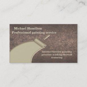 Professional elegant modern painting service business card