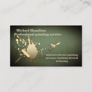 Professional elegant modern painting service business card
