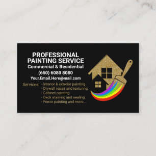Professional elegant modern painting service business card