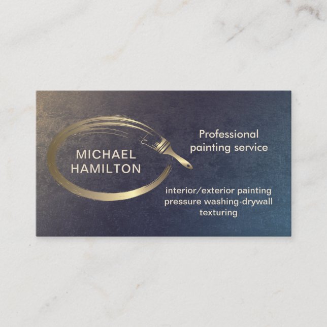 Professional elegant modern painting service business card (Front)