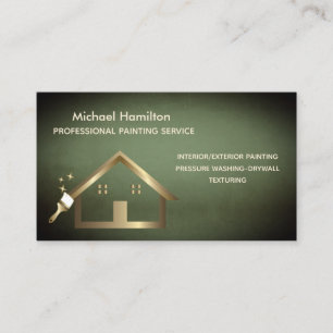 Professional elegant modern painting service business card