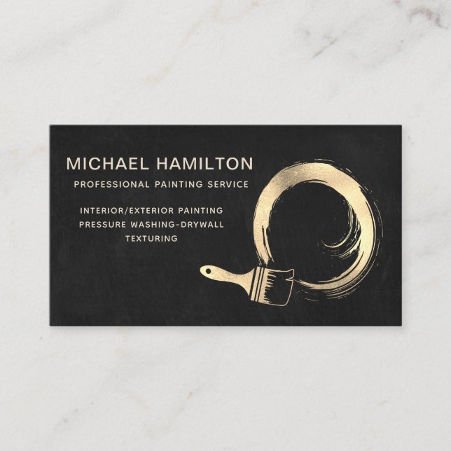 Professional elegant modern painting service business card (Front)