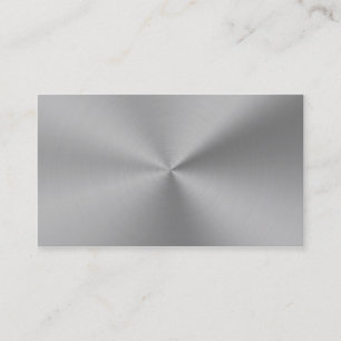 Professional Elegant Modern Plain Silver Metal Business Card