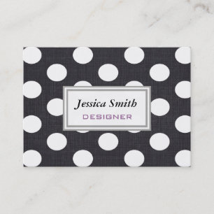 Professional elegant modern polka dots business card