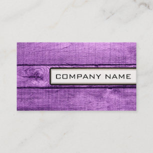 Professional Elegant Modern Purple Wood Look #2 Business Card