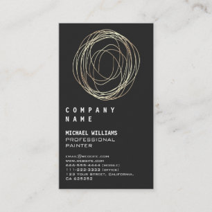 Professional Elegant Modern Silver Black Metal Bus Business Card