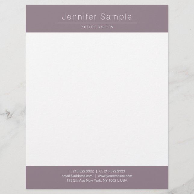 Professional Elegant Modern Simple Design Template Custom Letterhead (Front)
