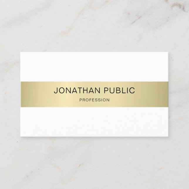 Professional Elegant Modern Simple Plain Luxury Business Card (Front)