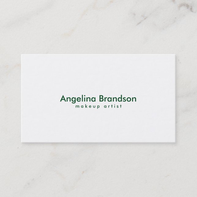 Professional Elegant Modern Simple Plain White Business Card (Front)