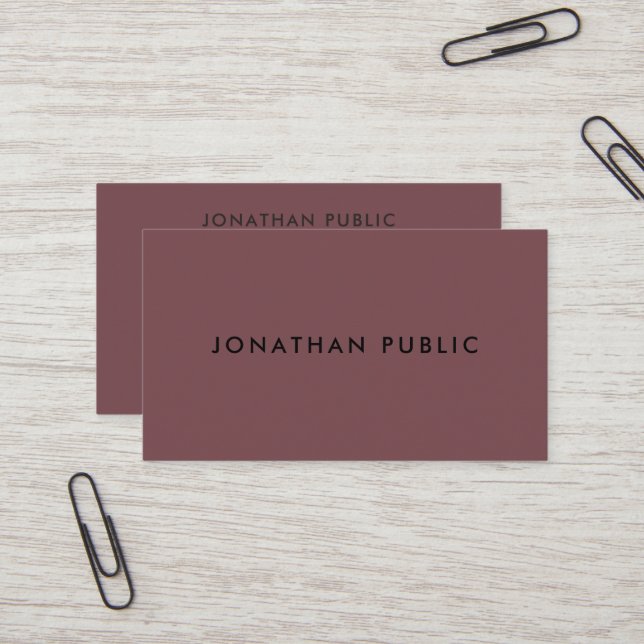 Professional Elegant Modern Template Business Card (Front/Back In Situ)