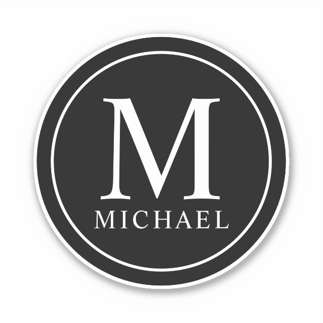 Professional Elegant Monogram and Name (Front)