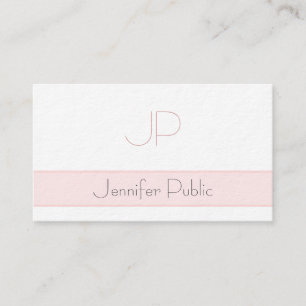 Professional Elegant Monogram Clean Plain Luxury Business Card