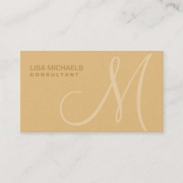 Professional Elegant Monogram Makeup Artist Gold Business Card (Front)