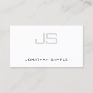 Professional Elegant Monogram Modern Chic Plain Business Card
