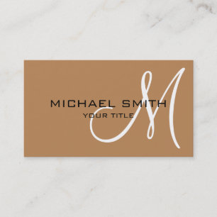 Professional Elegant Monogram Plain Deer Business Card