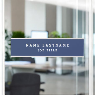 Professional Elegant Navy Blue Desk Door Sign