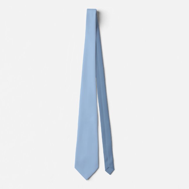 Professional elegant pastel blue solid colour tie (Front)
