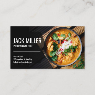 Professional Elegant Personal Chef Catering  Business Card