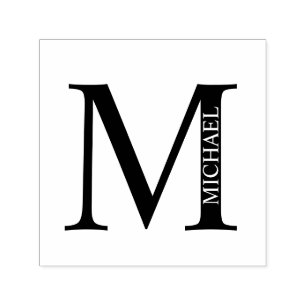 Professional Elegant Personalised Monogram Self-in Self-inking Stamp
