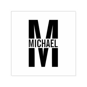 Professional Elegant Personalised Monogram Self-in Self-inking Stamp