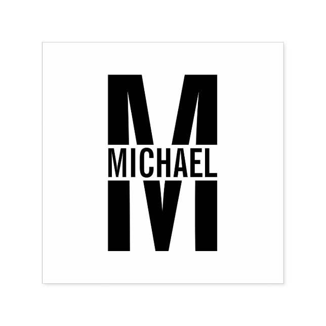 Professional Elegant Personalised Monogram Self-in Self-inking Stamp (Design)