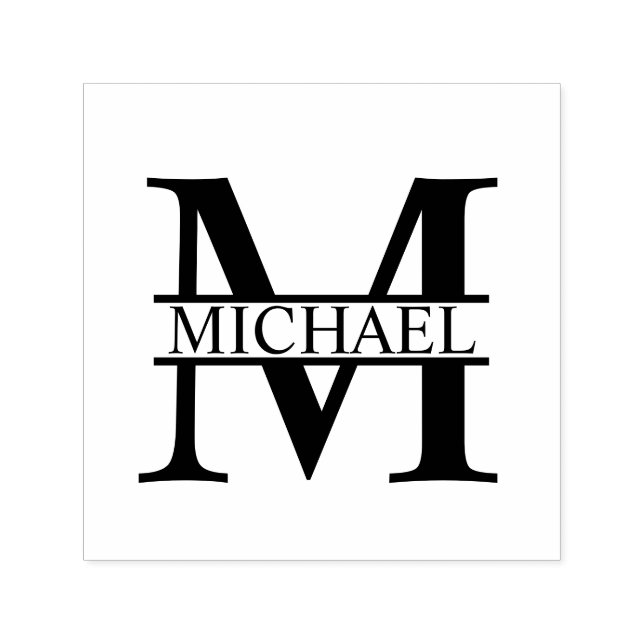 Professional Elegant Personalised Monogram Self-inking Stamp (Design)