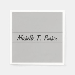 Professional elegant plain minimalist calligraphy napkin