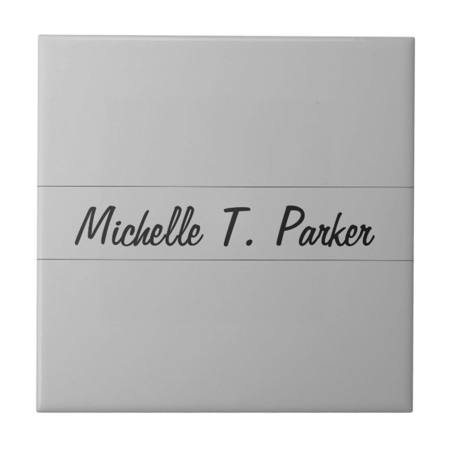 Professional elegant plain minimalist calligraphy tile (Front)