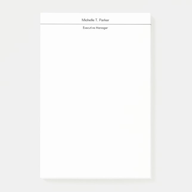 Professional elegant plain minimalist modern post-it notes (Front)