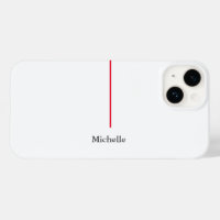 Professional Elegant Plain Minimalist Red White