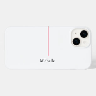 Professional Elegant Plain Minimalist Red White Case-Mate iPhone 14 Case