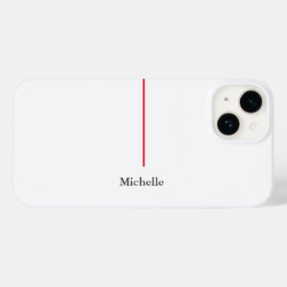 Professional Elegant Plain Minimalist Red White Case-Mate iPhone 14 Case