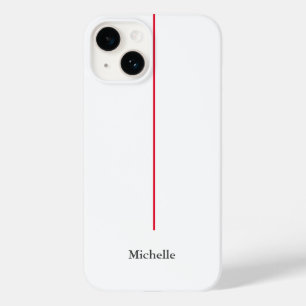 Professional Elegant Plain Minimalist Red White Case-Mate iPhone 14 Case