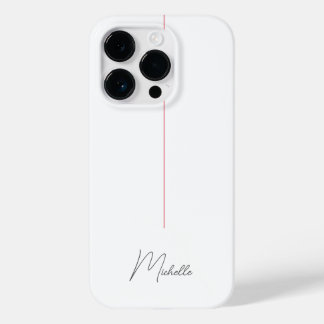 Professional Elegant Plain Minimalist Red White Case-Mate iPhone 14 Pro Case