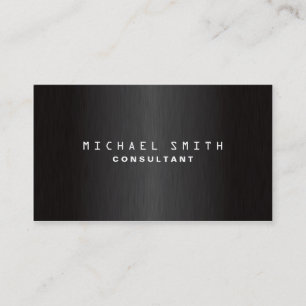 Professional Elegant Plain Modern Black Simple Business Card