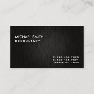 Professional Elegant Plain Modern Black Simple Business Card
