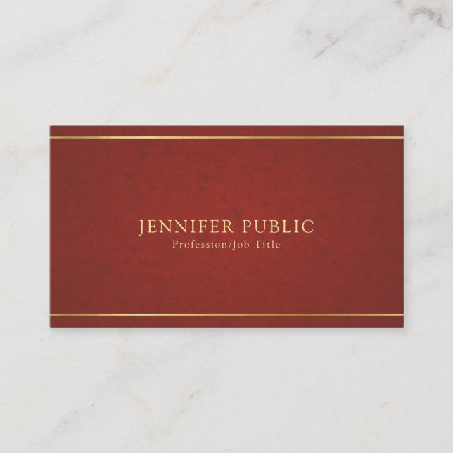 Professional Elegant Plain Pearl Finished Luxury Business Card (Front)
