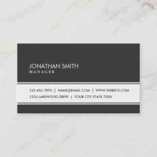 Professional Elegant Plain Simple Black and White Business Card