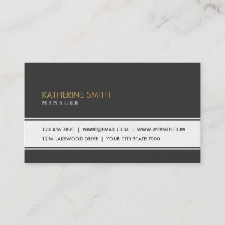 Professional Elegant Plain Simple Black and White Business Card