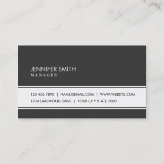 Professional Elegant Plain Simple Fashion Designer Business Card