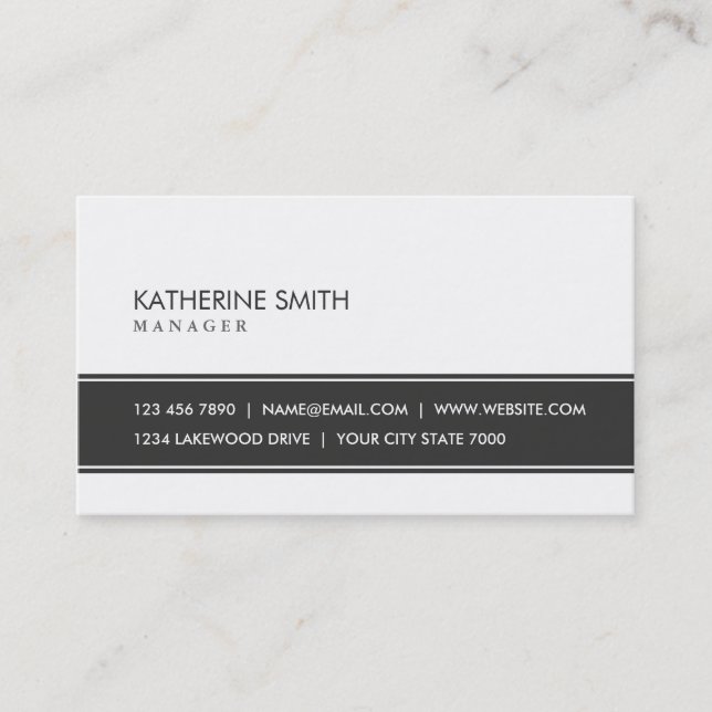 Professional Elegant Plain Simple Makeup Artist Business Card (Front)