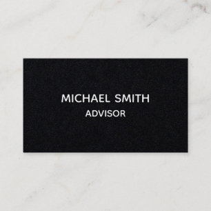 Professional Elegant Premium Black Sturdy Business Card