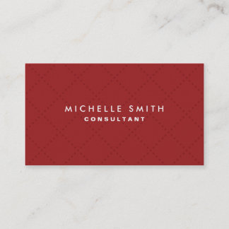 Professional Elegant Red Plain Makeup Artist Business Card