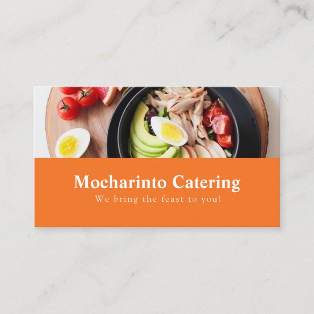 Professional Elegant restaurant and food catering Business Card (Front)