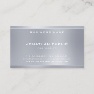Professional Elegant Silver Look Template Modern Business Card