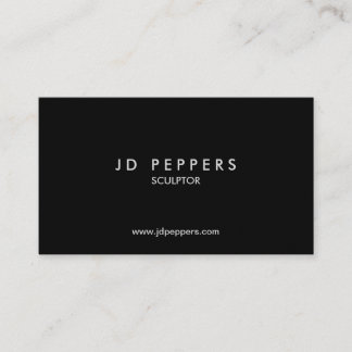 Professional Elegant ~ Silver Metallic Font Business Card