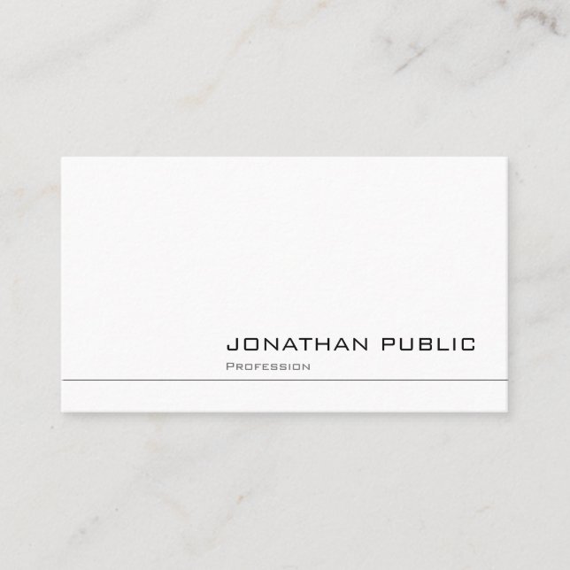 Professional Elegant Simple Design Plain Modern Business Card (Front)